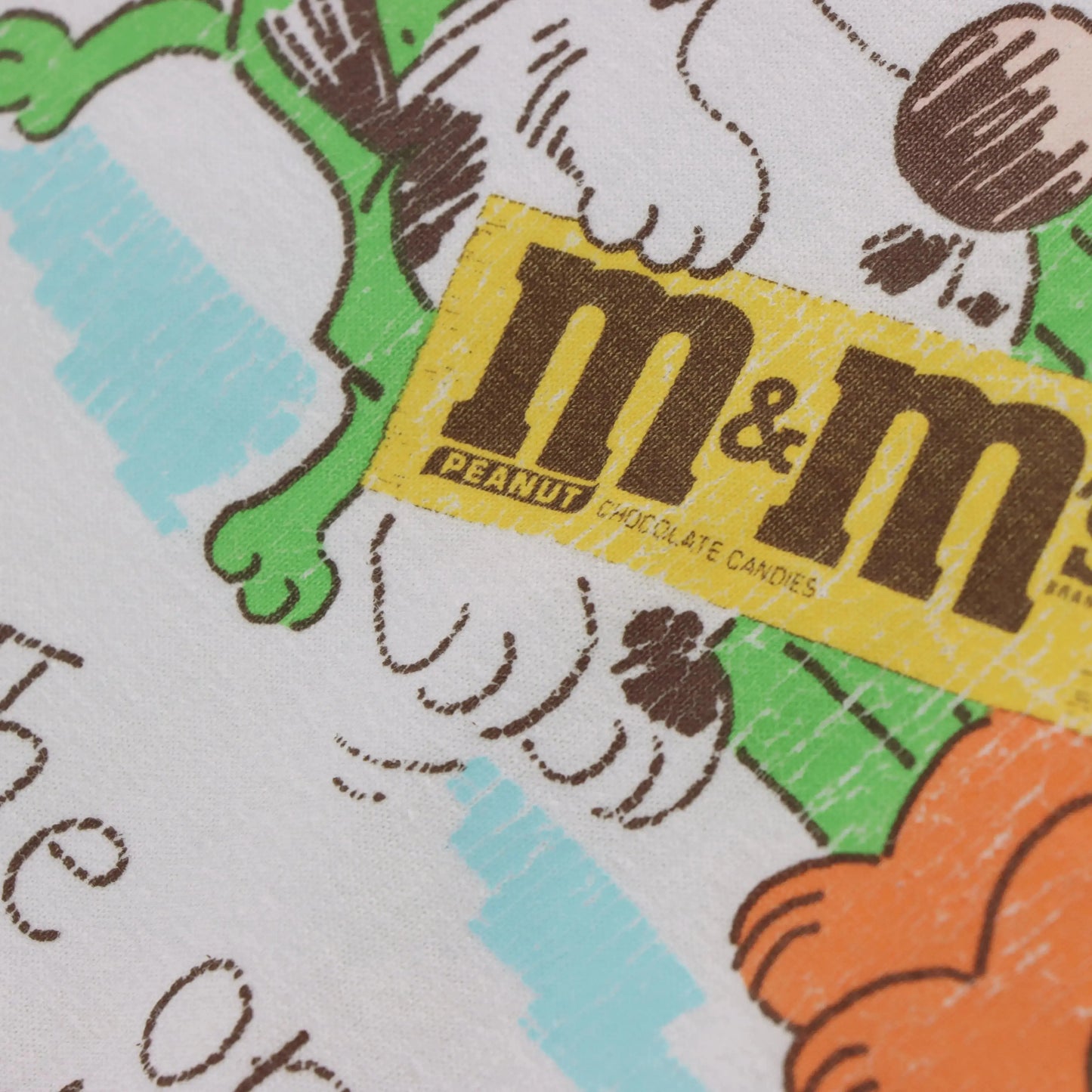 80's M&M'S Vintage Shoebox Greetings Dog Cat Cartoon 50/50 T-Shirt (M) Vintage Sole Melbourne