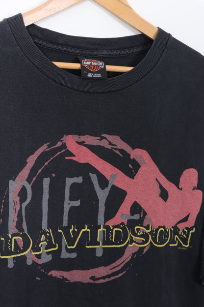 HARLEY DAVIDSON High Desert American Flag Motorbike T-Shirt (XL)