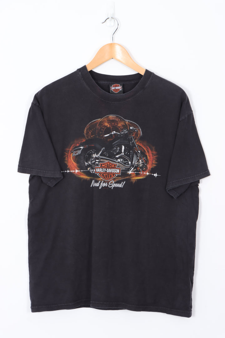 HARLEY DAVIDSON 'Need for Speed' Temple Texas T-Shirt (L)