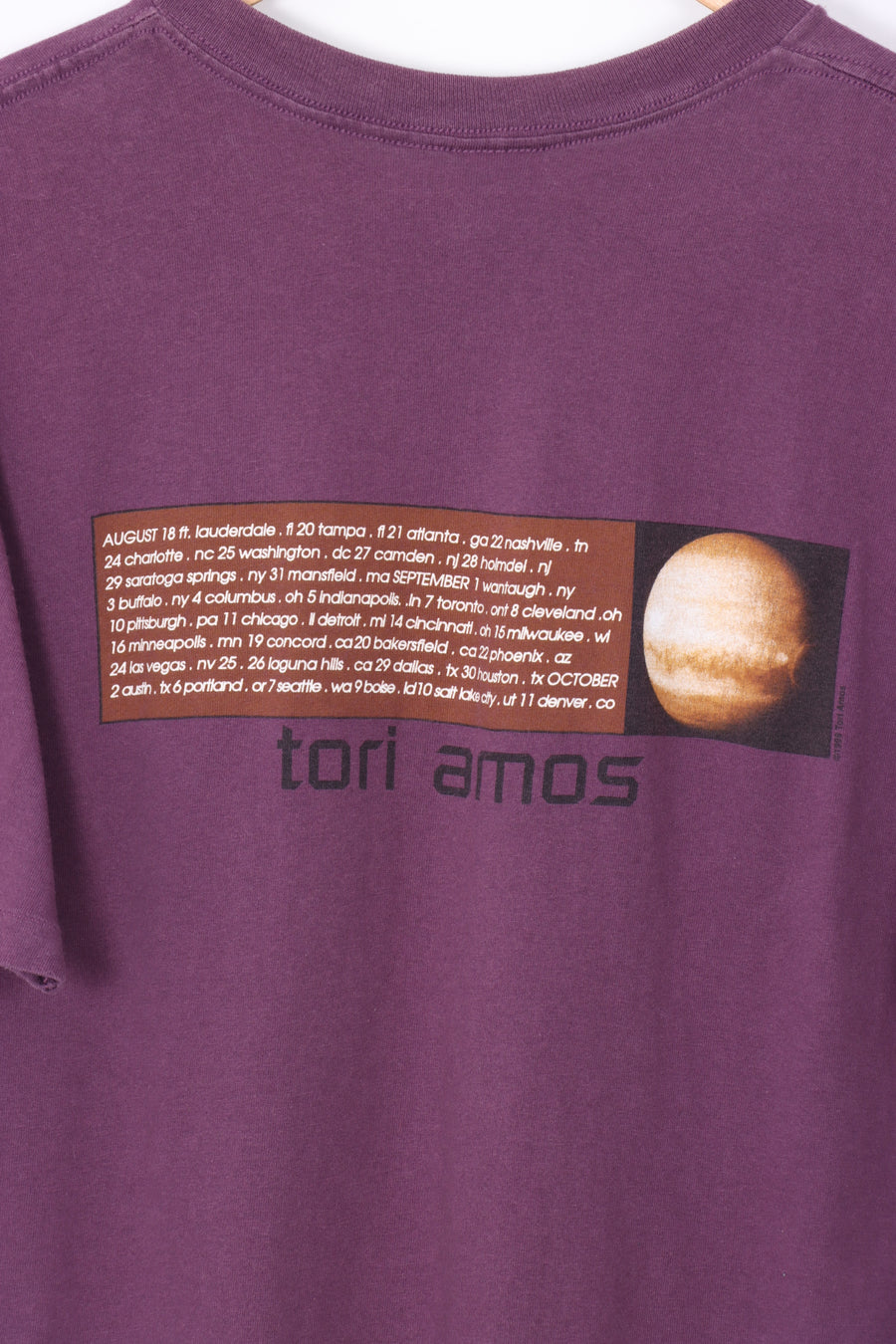 1999 Vintage Tori Amos To Venus & Back Purple USA Tour Tee (M)