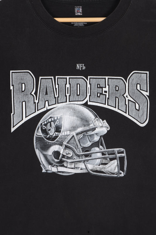 NFL Las Vegas Raiders Spell Out Helmet Logo T-Shirt (XXL)