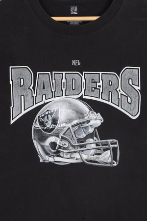 NFL Las Vegas Raiders Spell Out Helmet Logo T-Shirt (XXL)