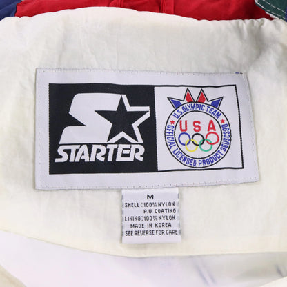 Vintage USA Olympic Track & Field Embroidered Patch STARTER Windbreaker Jacket Korean Made (M)