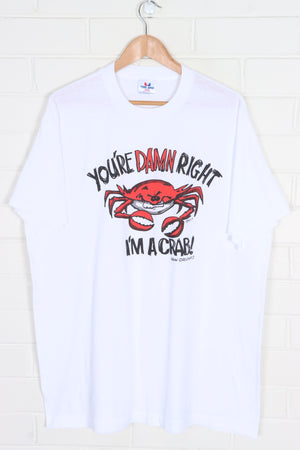 "I'm a Crab" 1988 Single Stitch T-Shirt USA Made (XXL)