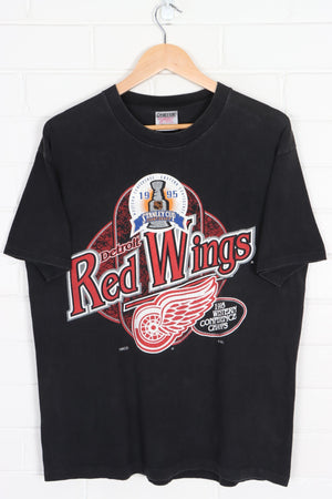NHL Detroit Red Wings 1995 Stanley Cup Champs Single Stitch Tee USA Made (L)