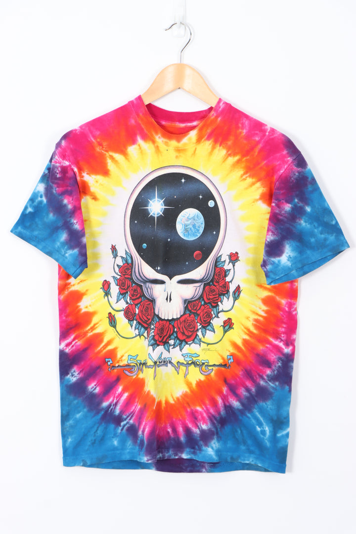 LIQUID BLUE Grateful Dead 'Space your Face' Tie Dye Colourful Tee (M)