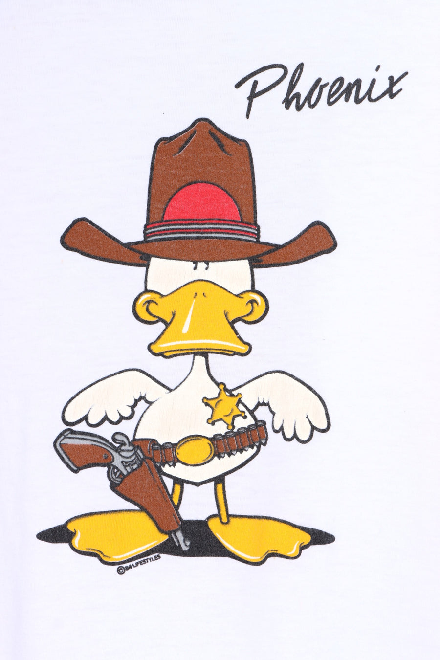 Vintage Phoenix 1984 Sheriff Duck Single Stitch Tee USA Made (S)
