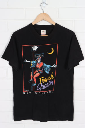 New Orleans 1987 French Quarter Bourbon St Joker T-Shirt USA Made (S-M)