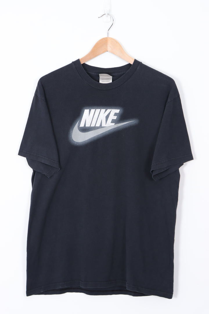 NIKE Spell Out Centre Swoosh Graphic T-Shirt (L)