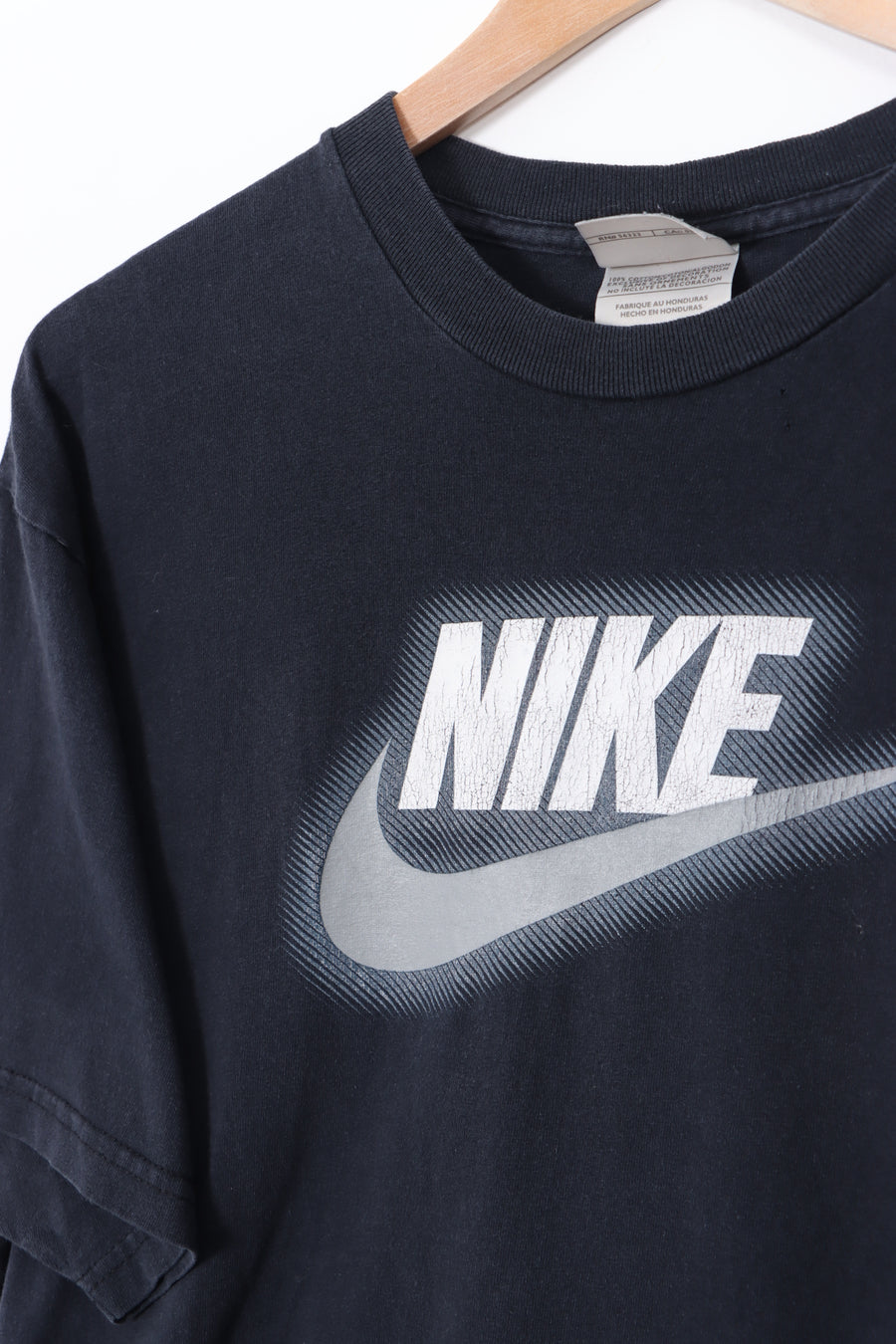 NIKE Spell Out Centre Swoosh Graphic T-Shirt (L)