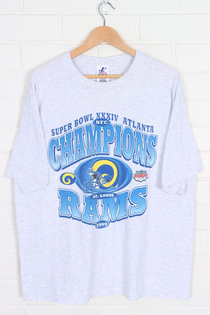 NFL St Louis Rams 1999 Super Bowl XXXIV Champions T-Shirt (XL-XXL)