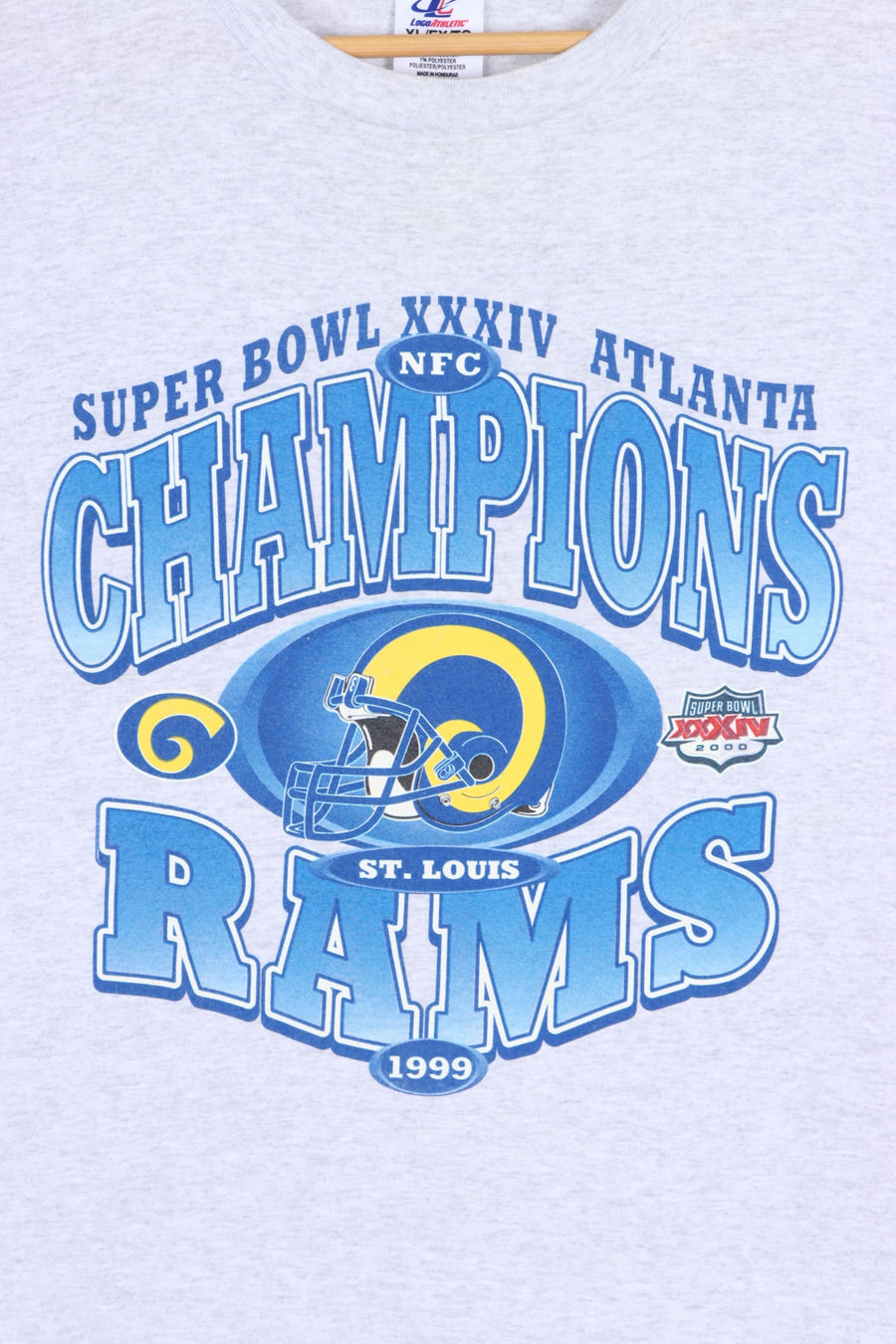 NFL St Louis Rams 1999 Super Bowl XXXIV Champions T-Shirt (XL-XXL)