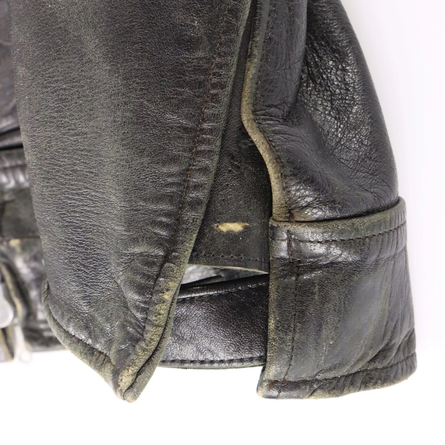 Vintage Leather Authentic New Haven Police Uniform Motorcycle Jacket (L)