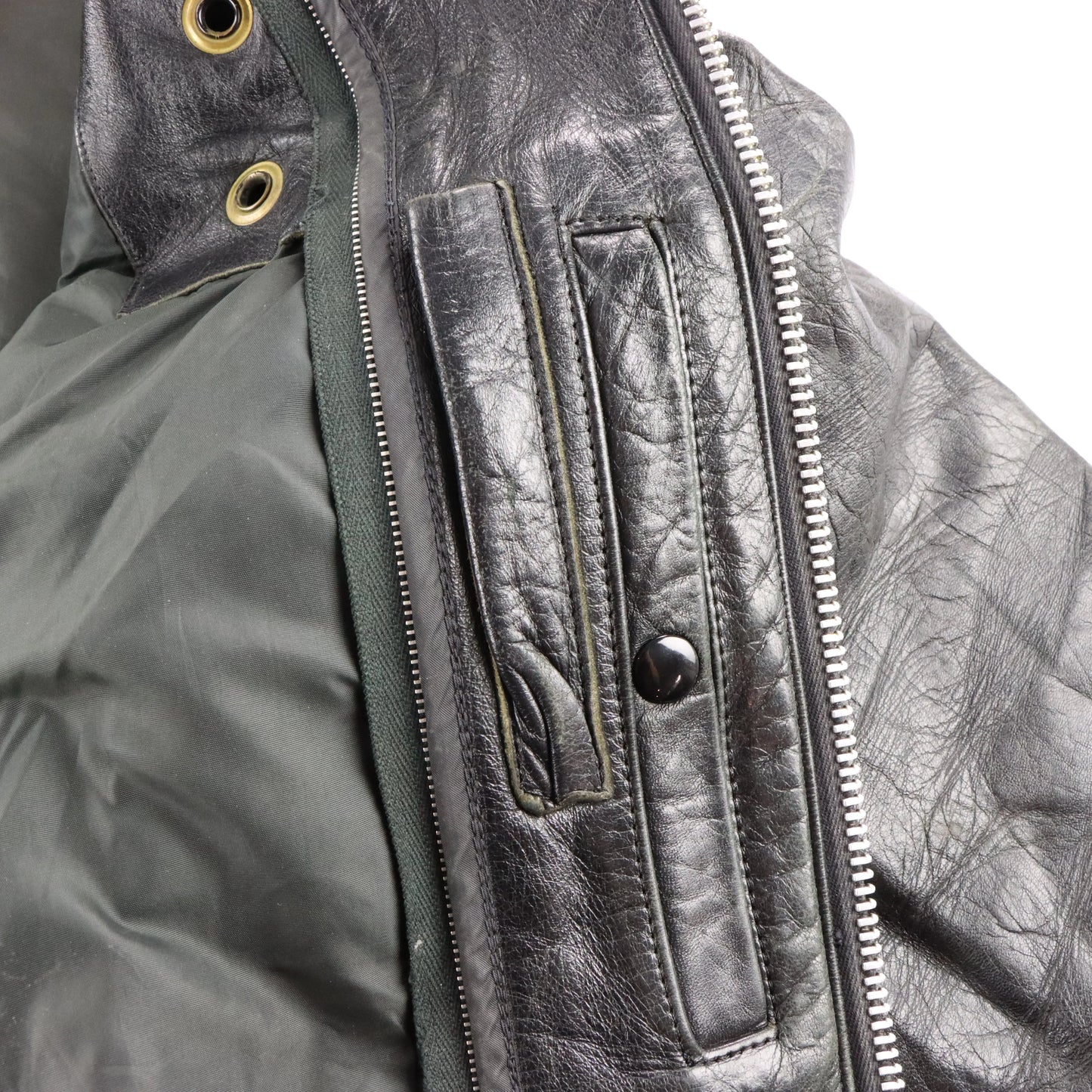 Vintage Leather Authentic New Haven Police Uniform Motorcycle Jacket (L)