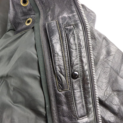 Vintage Leather Authentic New Haven Police Uniform Motorcycle Jacket (L)