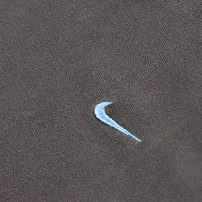 Vintage NIKE Embroidered Swoosh Logo Brown & Blue T-Shirt (S)