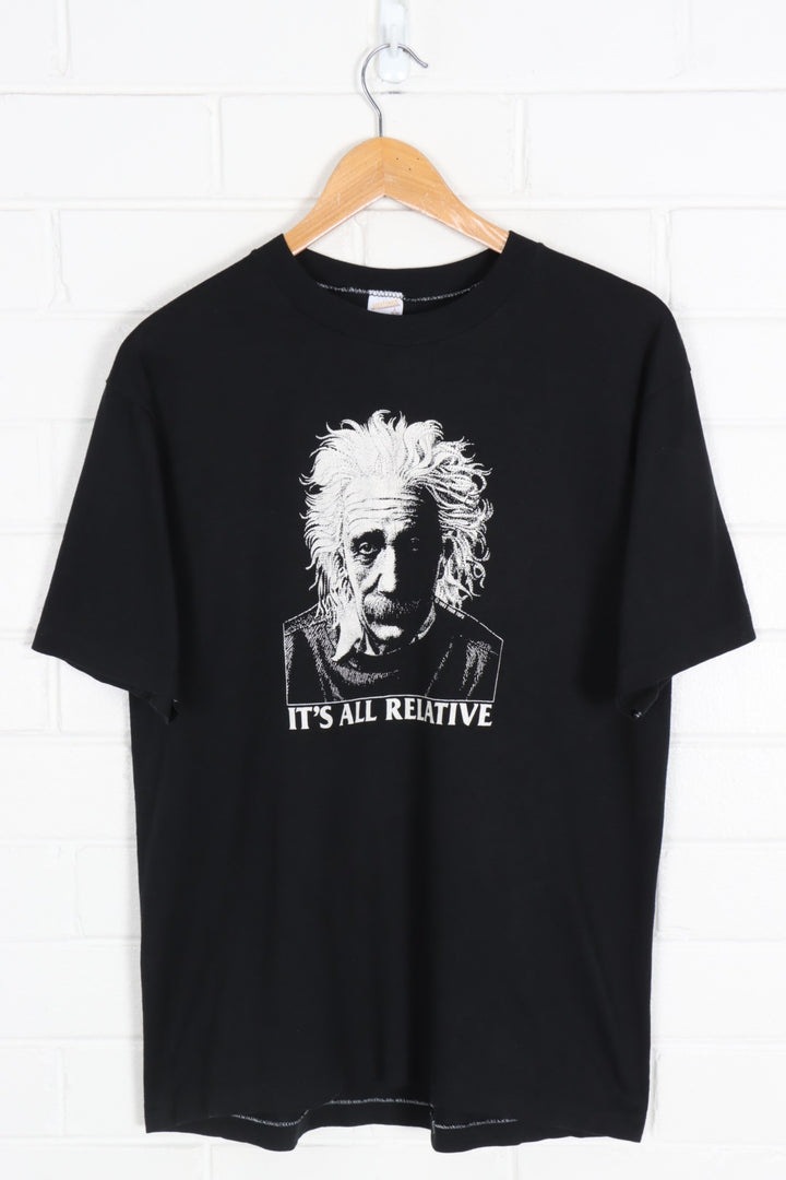 1983 Vintage Albert Einstein 'It's all Relative' 50/50 USA Made Tee (M)