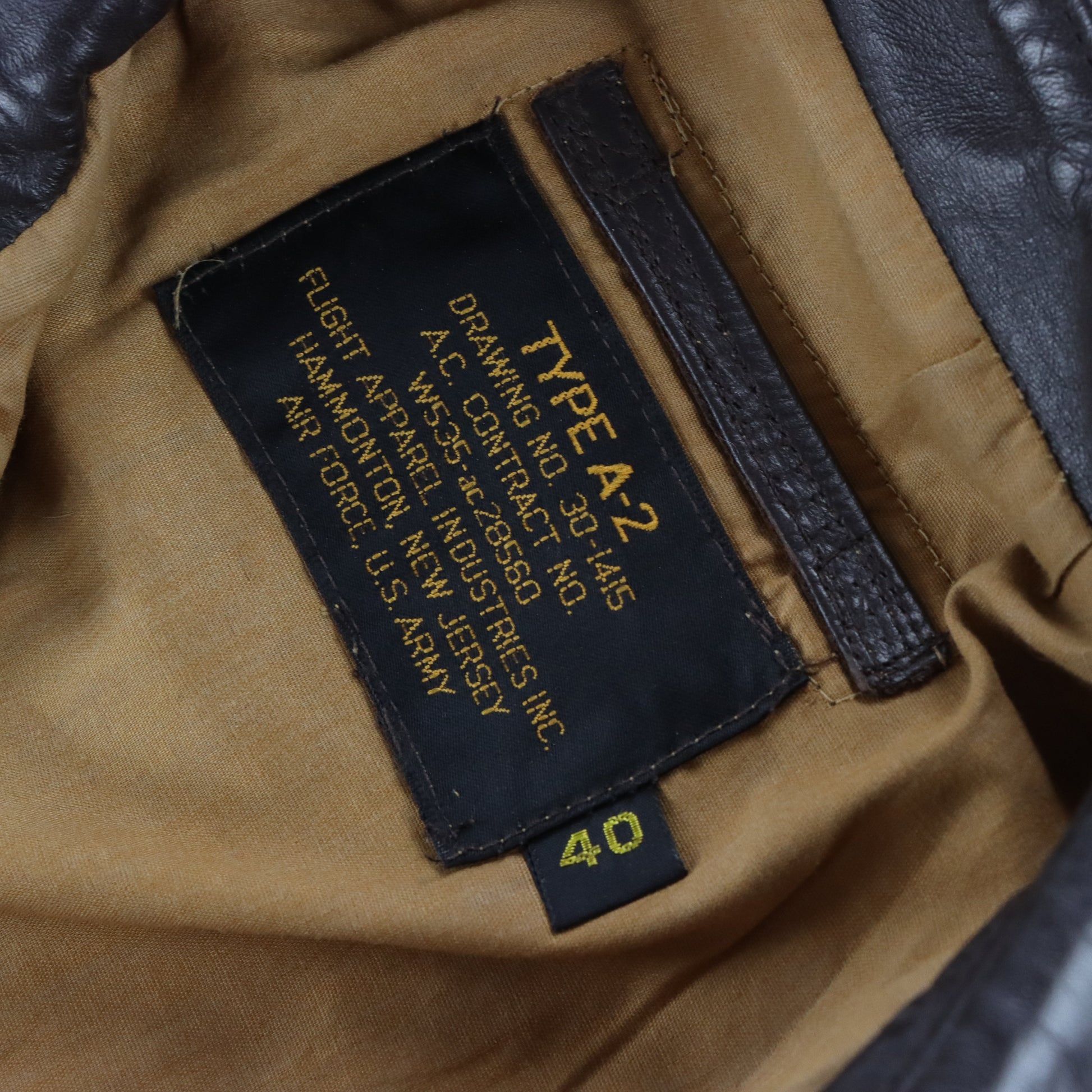 Vintage Type A-2 Brown Leather USA Military Aviator Flight Jacket (L) Vintage Sole Melbourne