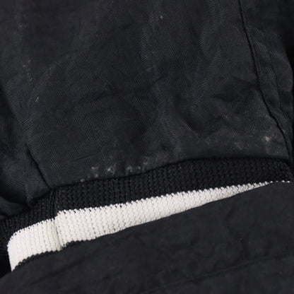 ADDIDAS Retro Trefoil Striped Logo Black & White Windbreaker Bomber Jacket (XL) *Aubs Vintage Sole Melbourne