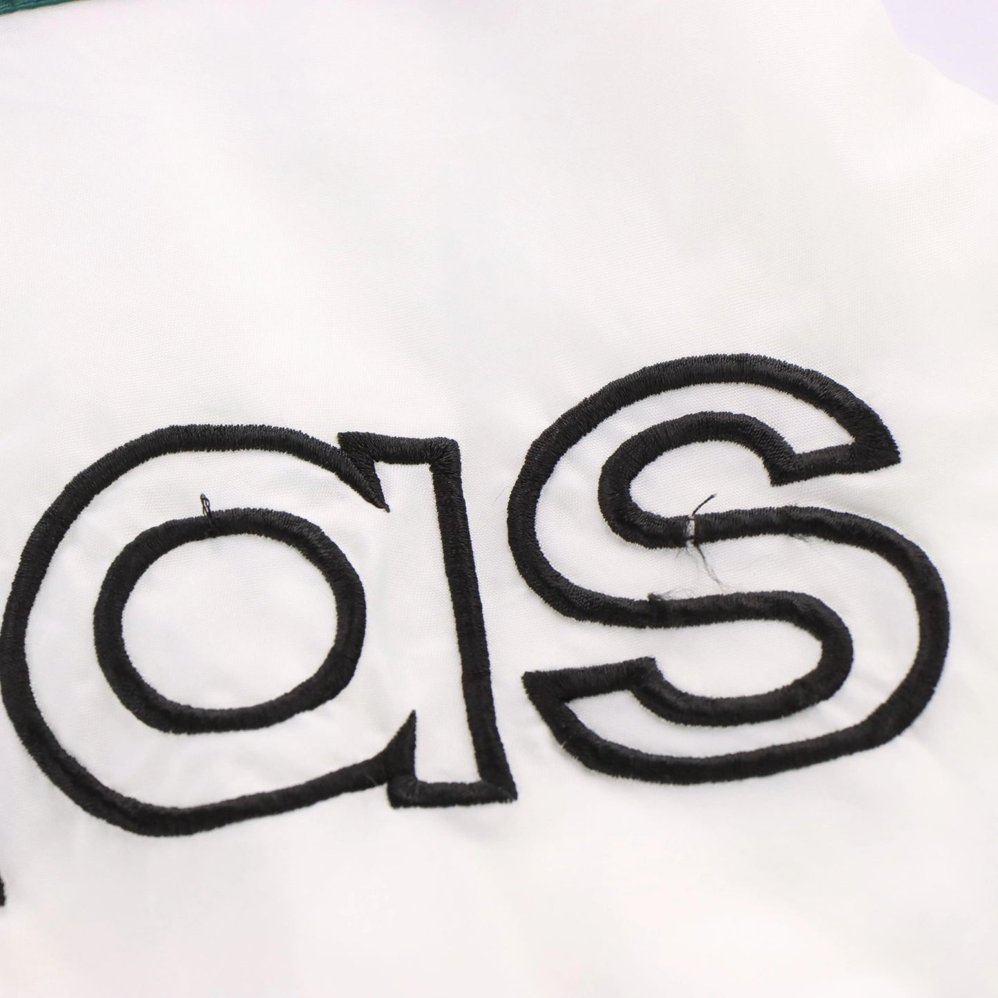 ADIDAS 80's Embroidered Logo Green & White Block Colour Windbreaker Jacket (XL)