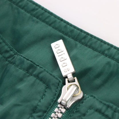 ADIDAS 80's Embroidered Logo Green & White Block Colour Windbreaker Jacket (XL)