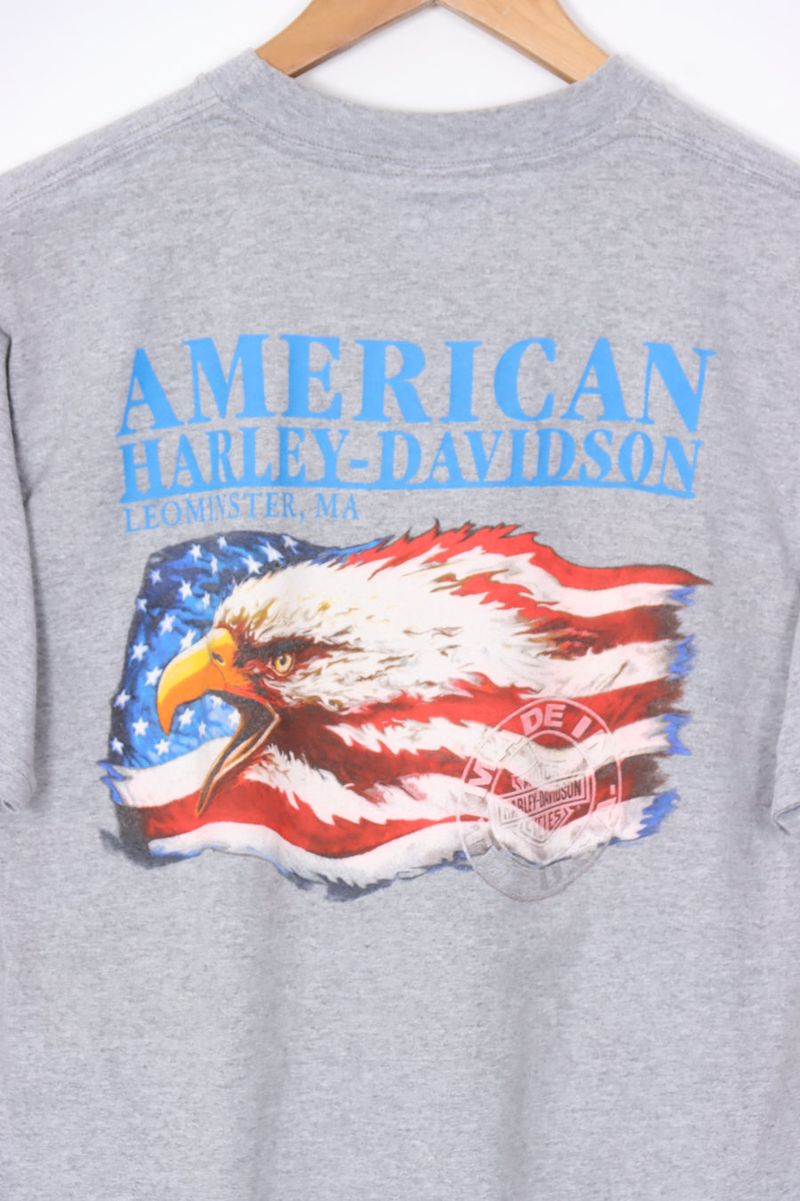 HARLEY DAVIDSON USA Flag & Eagle Puff Print Tee (S)