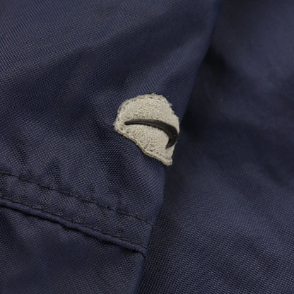 NIKE 90's Centre Swoosh Quarter Zip Pouch Windbreaker Pull Over Navy Jacket (XL)
