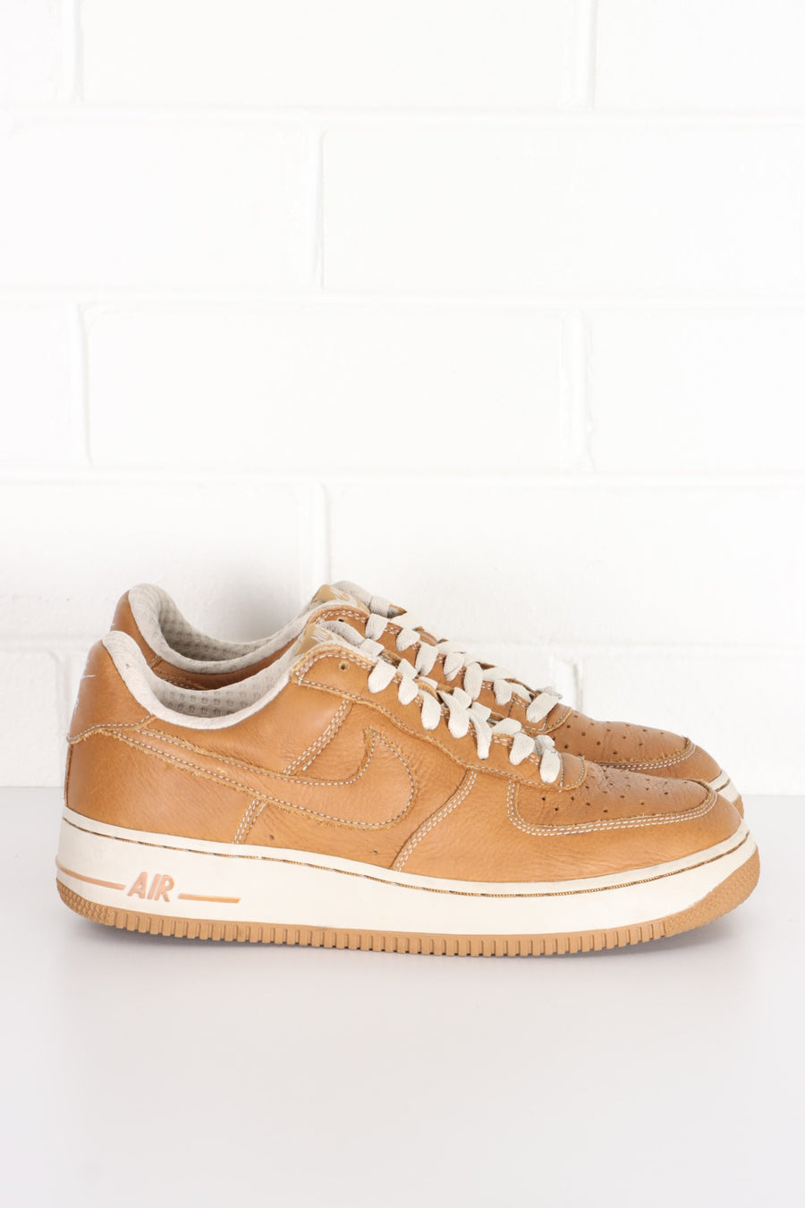 NIKE Air Force 1 Premium 'Maple Birch' Brown Leather Sneakers (9)