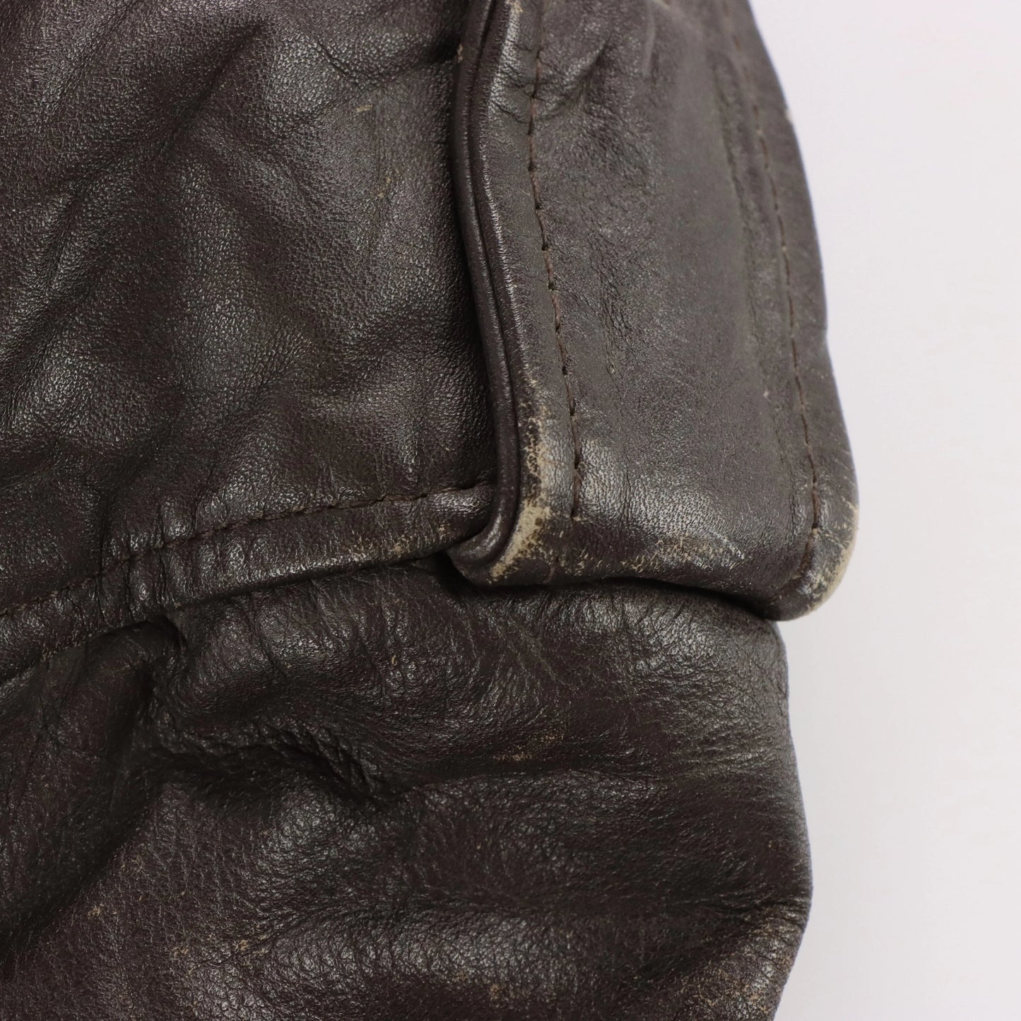 Vintage PACK-IN A-2 Sherpa Lined Genuine Leather Flight Jacket (S)