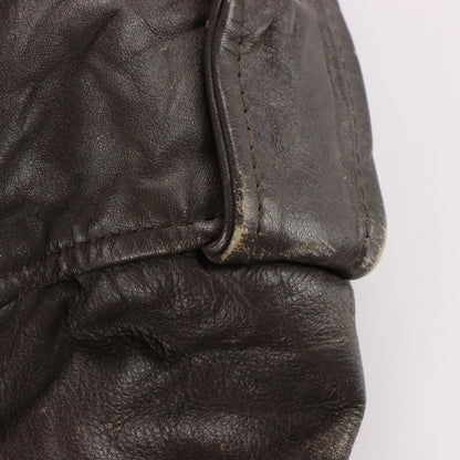 Vintage PACK-IN A-2 Sherpa Lined Genuine Leather Flight Jacket (S)
