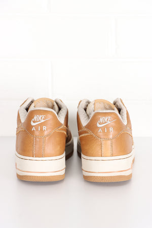 NIKE Air Force 1 Premium 'Maple Birch' Brown Leather Sneakers (9)