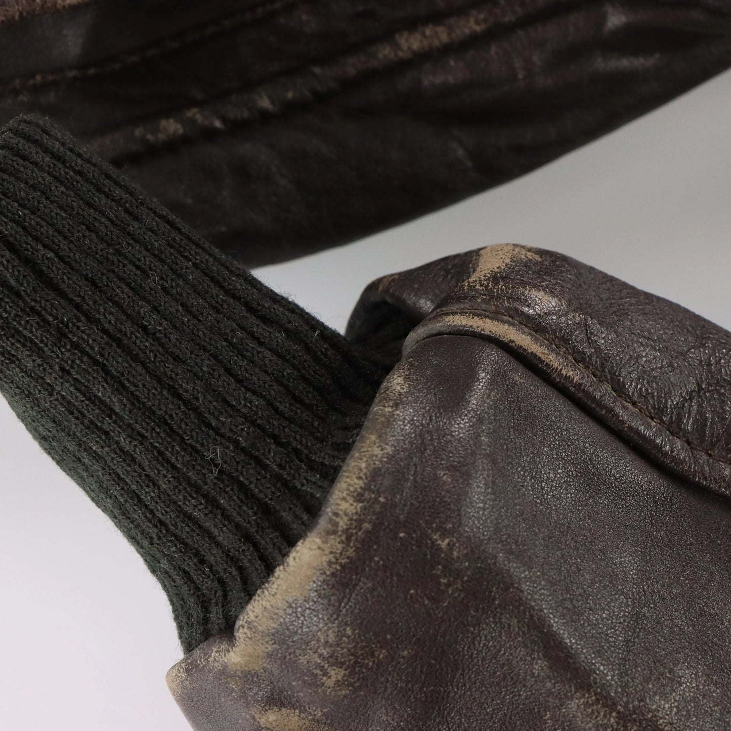 Vintage PACK-IN A-2 Sherpa Lined Genuine Leather Flight Jacket (S)