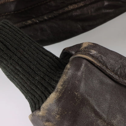 Vintage PACK-IN A-2 Sherpa Lined Genuine Leather Flight Jacket (S)