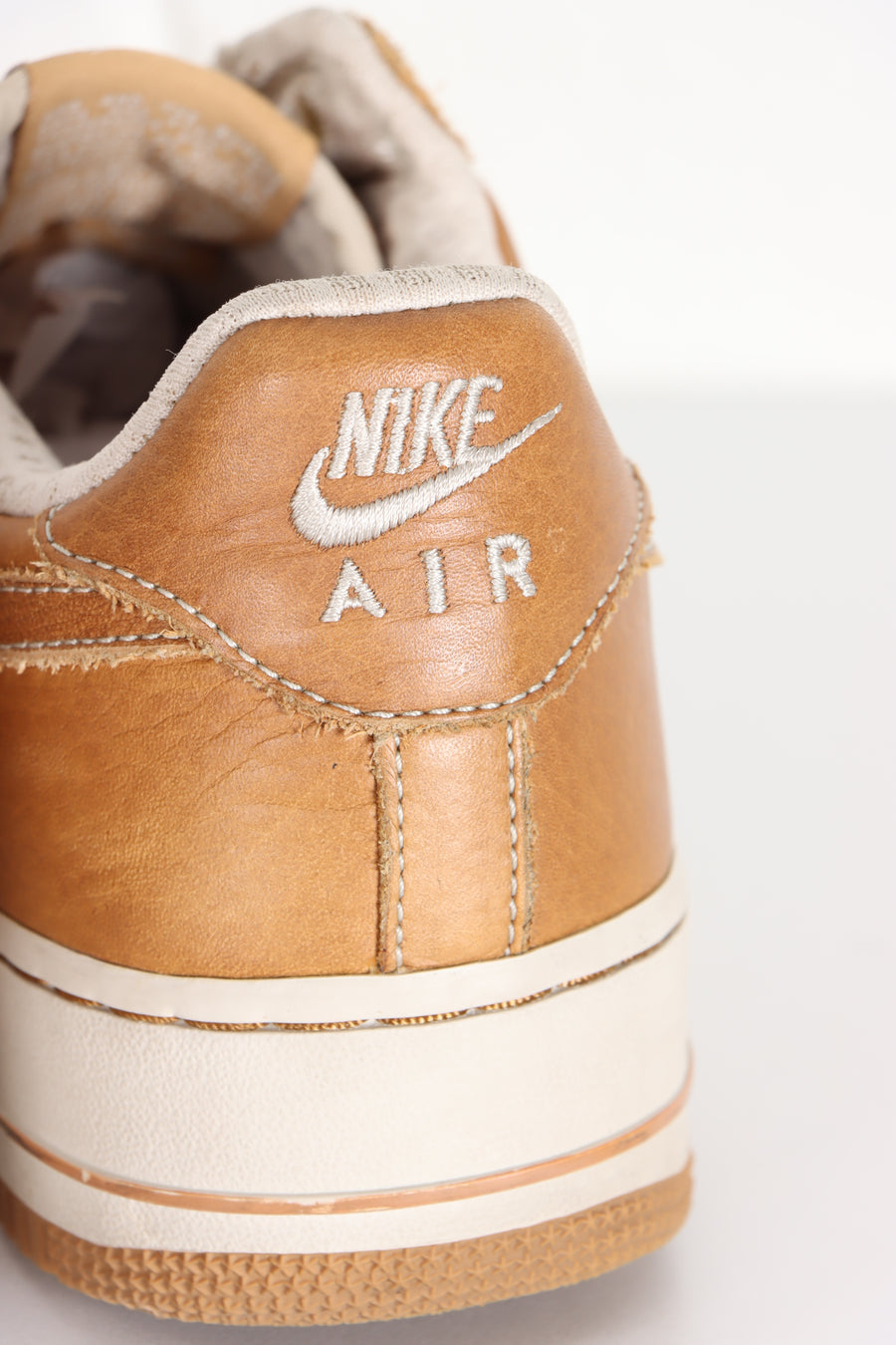 NIKE Air Force 1 Premium 'Maple Birch' Brown Leather Sneakers (9)