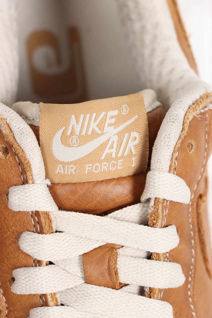 NIKE Air Force 1 Premium 'Maple Birch' Brown Leather Sneakers (9)