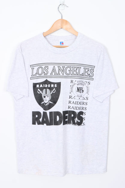 NFL Las Angeles Raiders 90s Members Club T-Shirt USA Made (L)