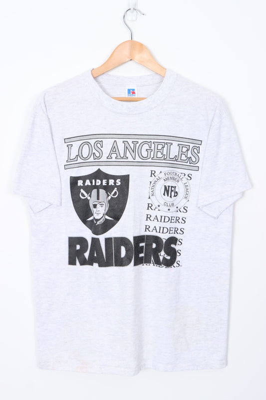 NFL Las Angeles Raiders 90s Members Club T-Shirt USA Made (L)