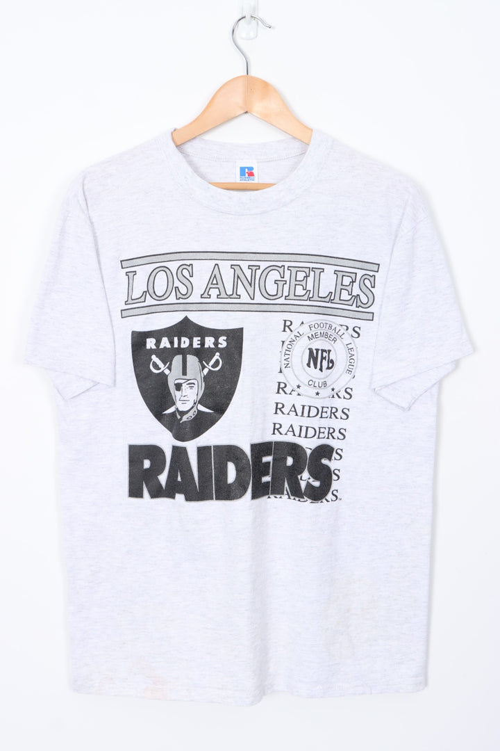 NFL Las Angeles Raiders 90s Members Club T-Shirt USA Made (L)