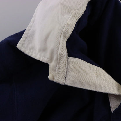 Vintage POLO RALPH LAUREN 'Custom Fit' Navy & Yellow Embroidered Pony Rugby Jumper (XL)