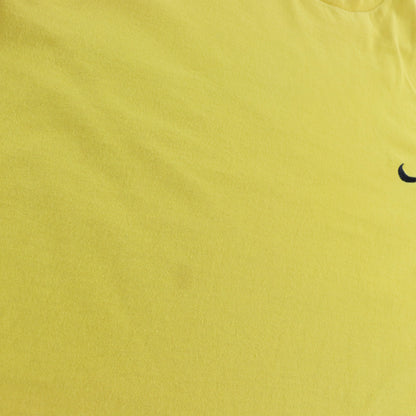 Vintage NIKE Mustard Yellow & Black Embroidered Swoosh USA Made T-Shirt (L-XL)