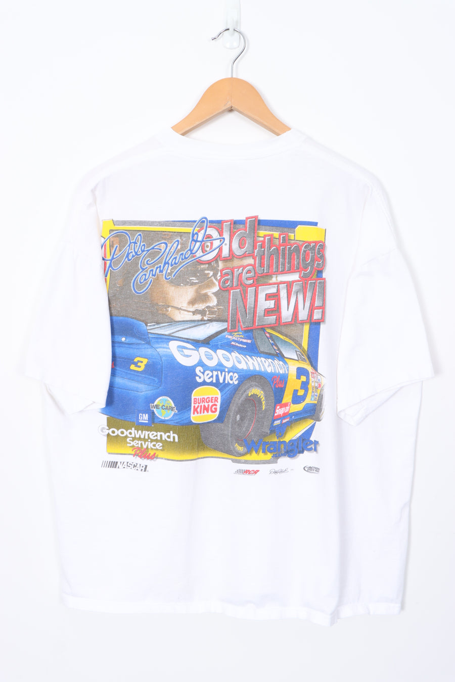 NASCAR Dale Earnhardt 90s "Blast From The Past" Wrangler T-Shirt USA Made (XL)