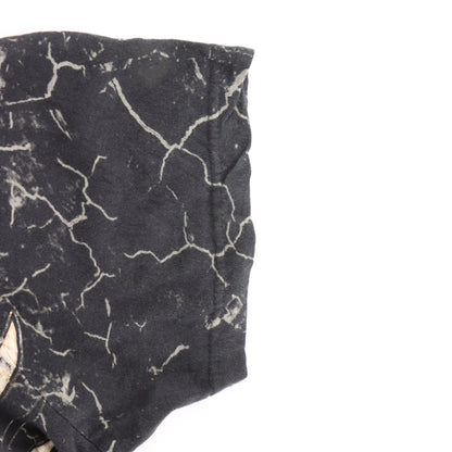 XZAVIER Rhinestone Winged Skulls & Sword All Over Print Black Y2K Tee (L-XL)