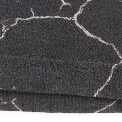 XZAVIER Rhinestone Winged Skulls & Sword All Over Print Black Y2K Tee (L-XL)