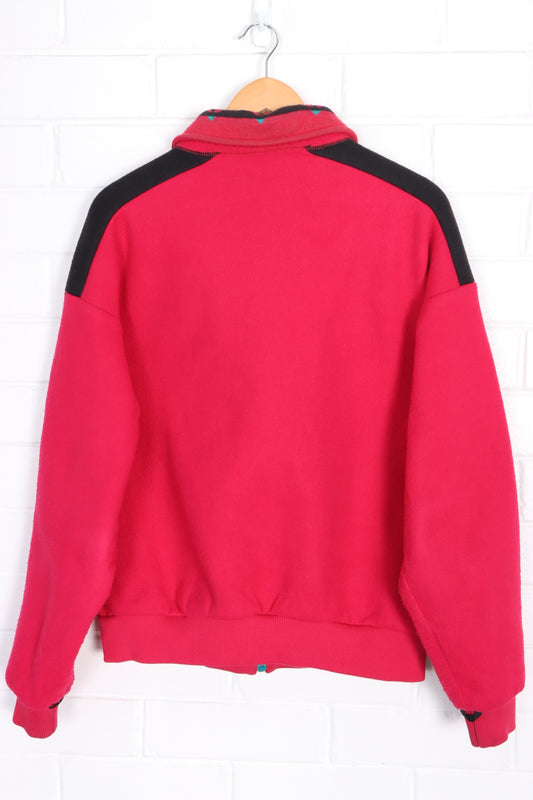COLUMBIA Hot Pink Fleece Jacket USA Made (L) - Vintage Sole Melbourne