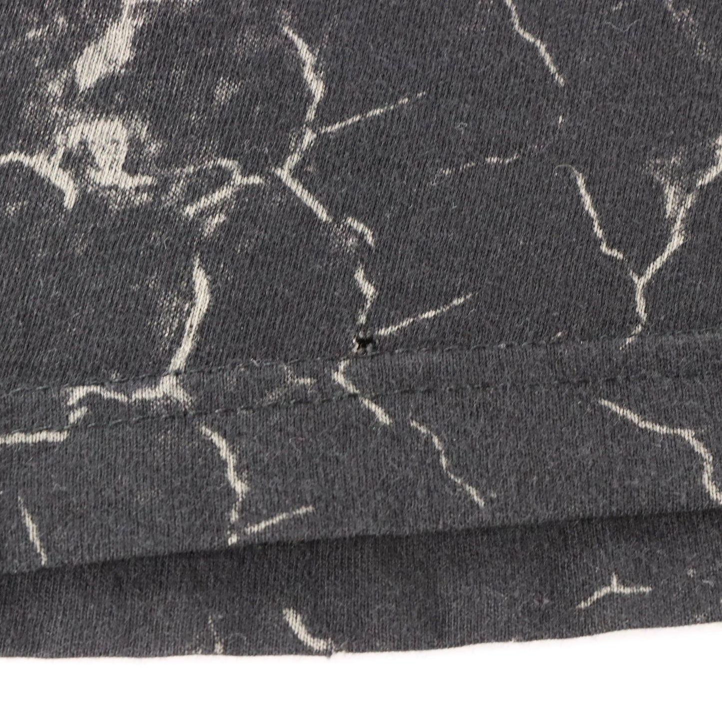 XZAVIER Rhinestone Winged Skulls & Sword All Over Print Black Y2K Tee (L-XL)