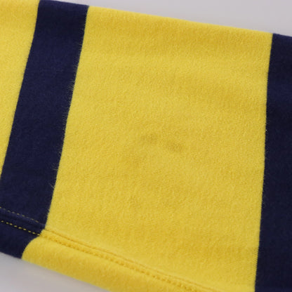 Vintage POLO RALPH LAUREN Embroidered Pony Yellow & Navy Long Sleeve Rugby Jumper (L)