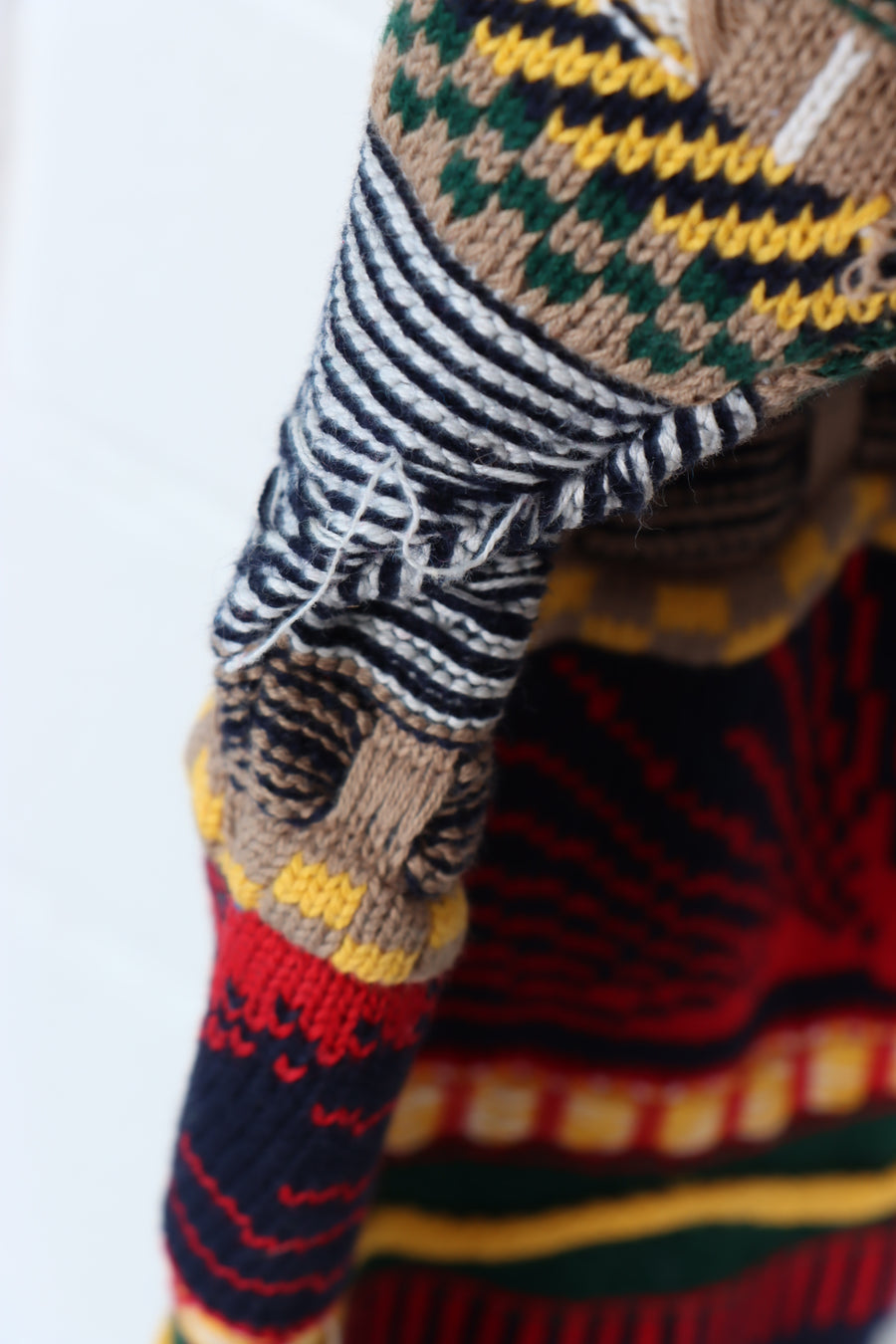 COTTON TRADERS Multicoloured 3D Coogi Style Knit (L-XL)
