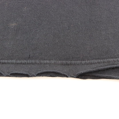 AFFLICTION Skulls & Pistols Y2K Style Distressed Black T-Shirt (L)