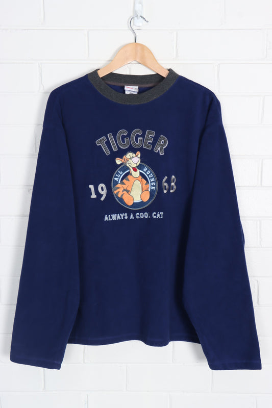 DISNEY Tigger Pooh Embroidered Oversized Fleece (XXL) - Vintage Sole Melbourne