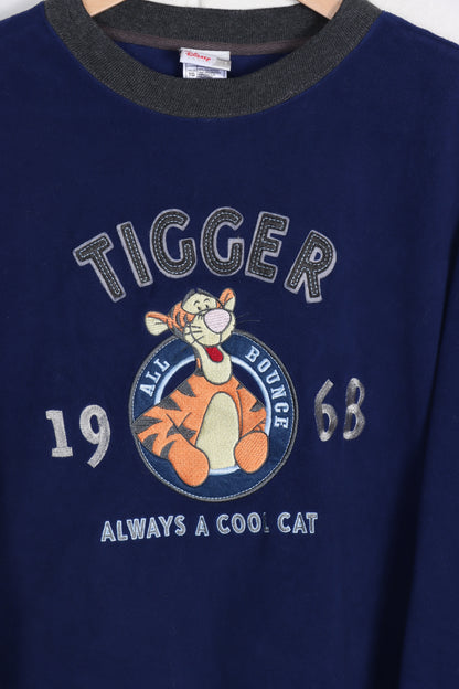 DISNEY Tigger Pooh Embroidered Oversized Fleece (XXL) - Vintage Sole Melbourne